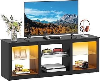 WLIVE LED TV Stand for 65-Inch TV, 58-Inch Entertainment Center with Adj...