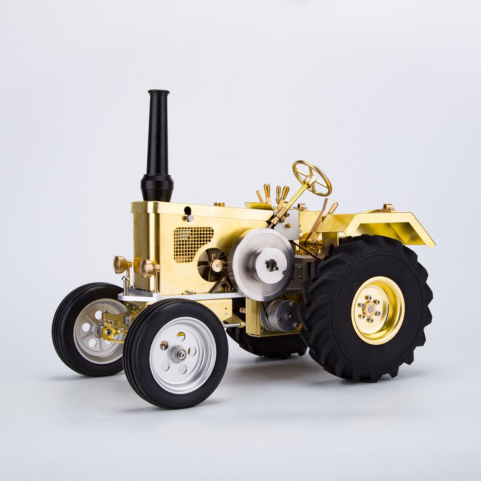 Mini tractor de motor de gasolina retro modelo 1.6CCHorizontal refrigeración por aire de un solo cilindro mecánico de ingeniería de vehículos agrícolas para adultos coleccionistas -T16