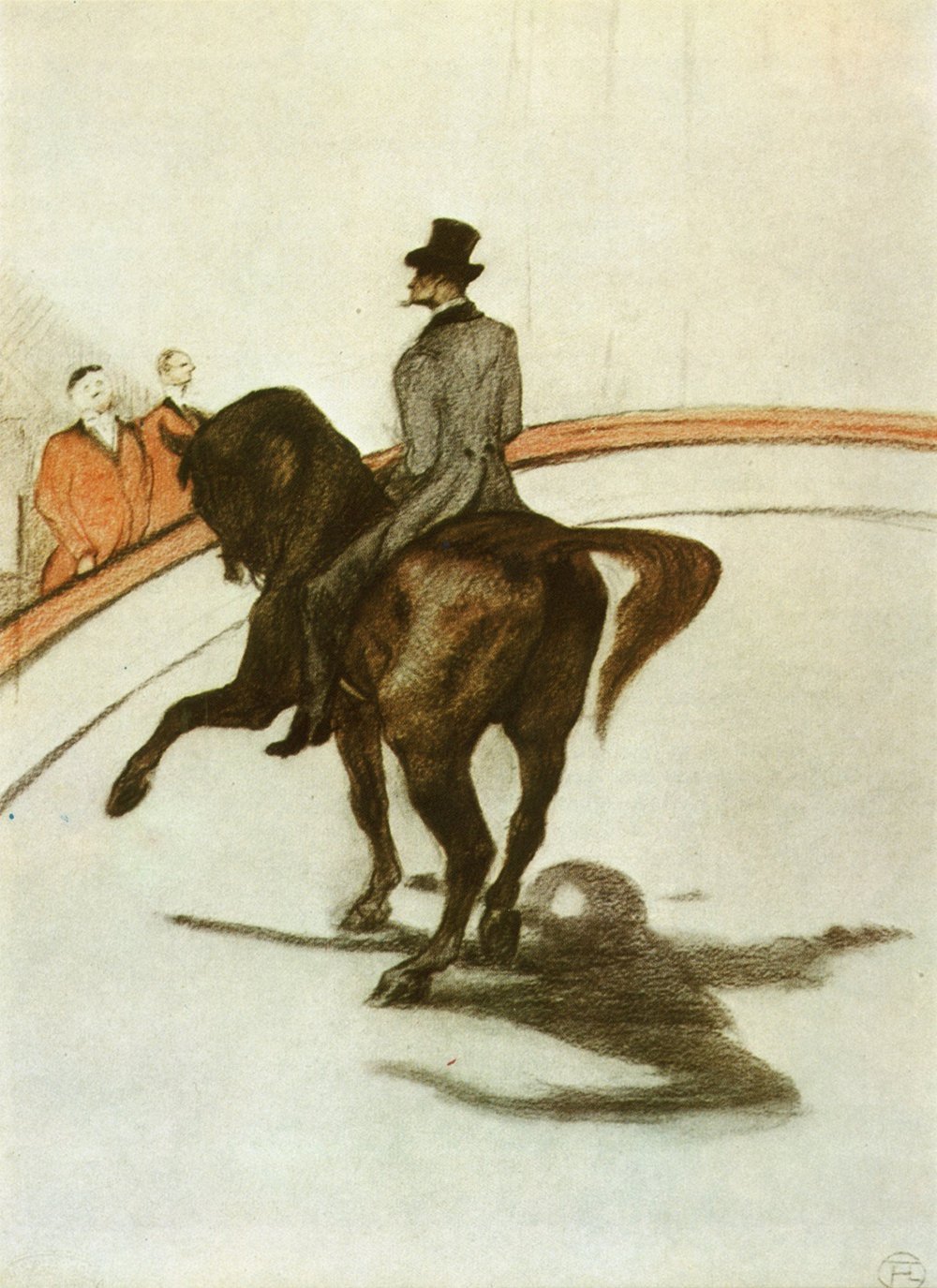 Póster mate Au Cirque de Henri Toulouse Lautrec para decorar un salón sofisticado