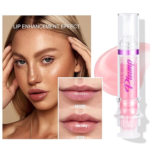 Miniatura 5 de Jiakale Aceite de labios con extracto de chile, brillo de labios voluminoso, reforzador de labios ultra hidratante y suave, reduce las arrugas de