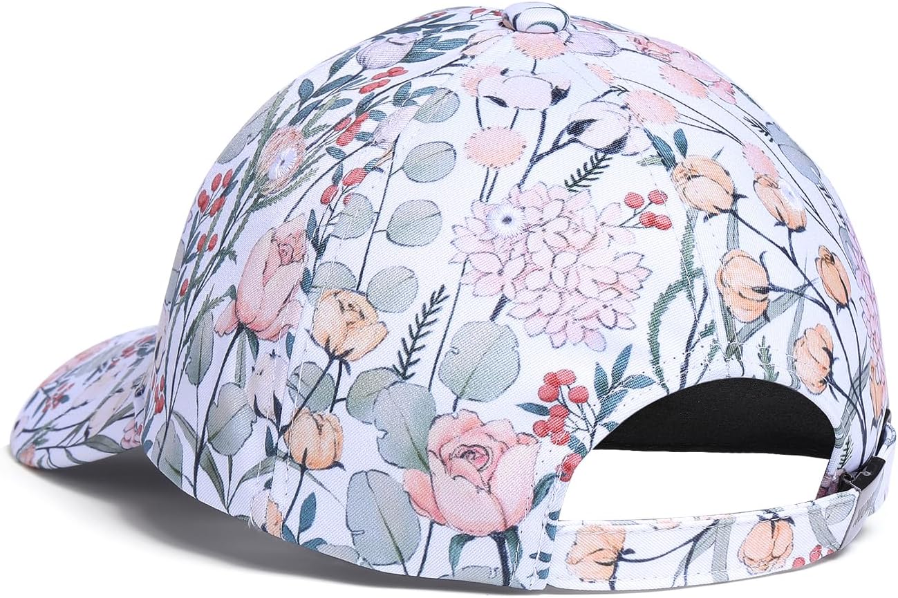 Baseball Cap Women Adjustable Floral Graphic Print Hat Stylish - Image 5
