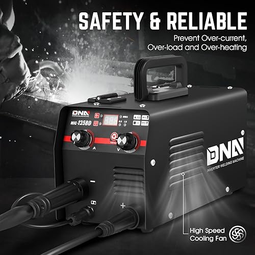 Vista 31 de DNA Motoring Soldador MIG portátil 120A Soldador de núcleo de flujo 110V Soldador de núcleo de flujo 2 en 1 MMA/Flux MIG Máquina de soldadura IGBT