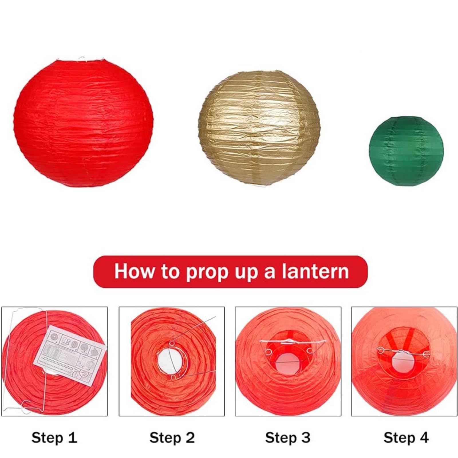 Lanterne Papier Jardin Lanternes Rondes en Papier Décoratives for Anniversaire, Mariage, Halloween Et Maison Lampion Exterieure(15pcs)
