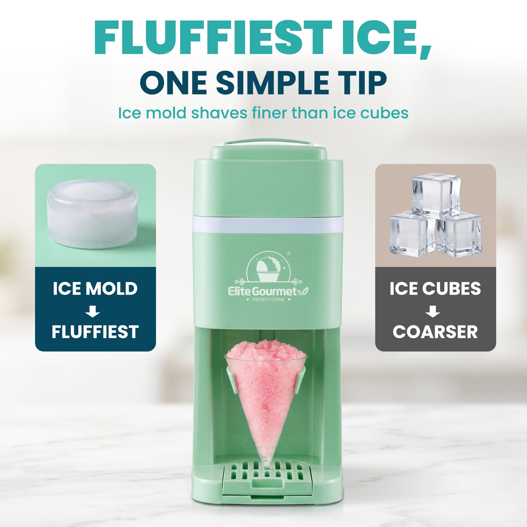 Elite Gourmet Snow Cone Maker - Instant Shaved Ice! -4