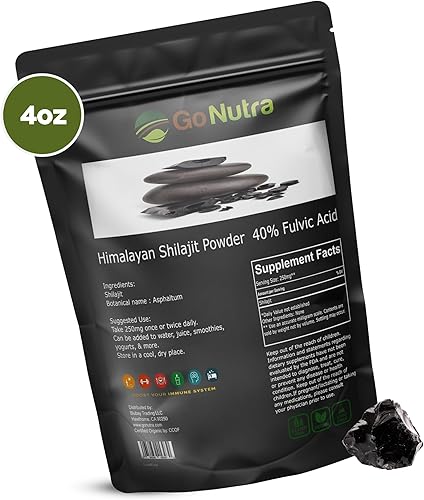 Miniatura 7 de Go Nutra Shilajit Polvo puro Himalaya Shilajit 40% ácido fúlvico traza minerales - 4 oz.