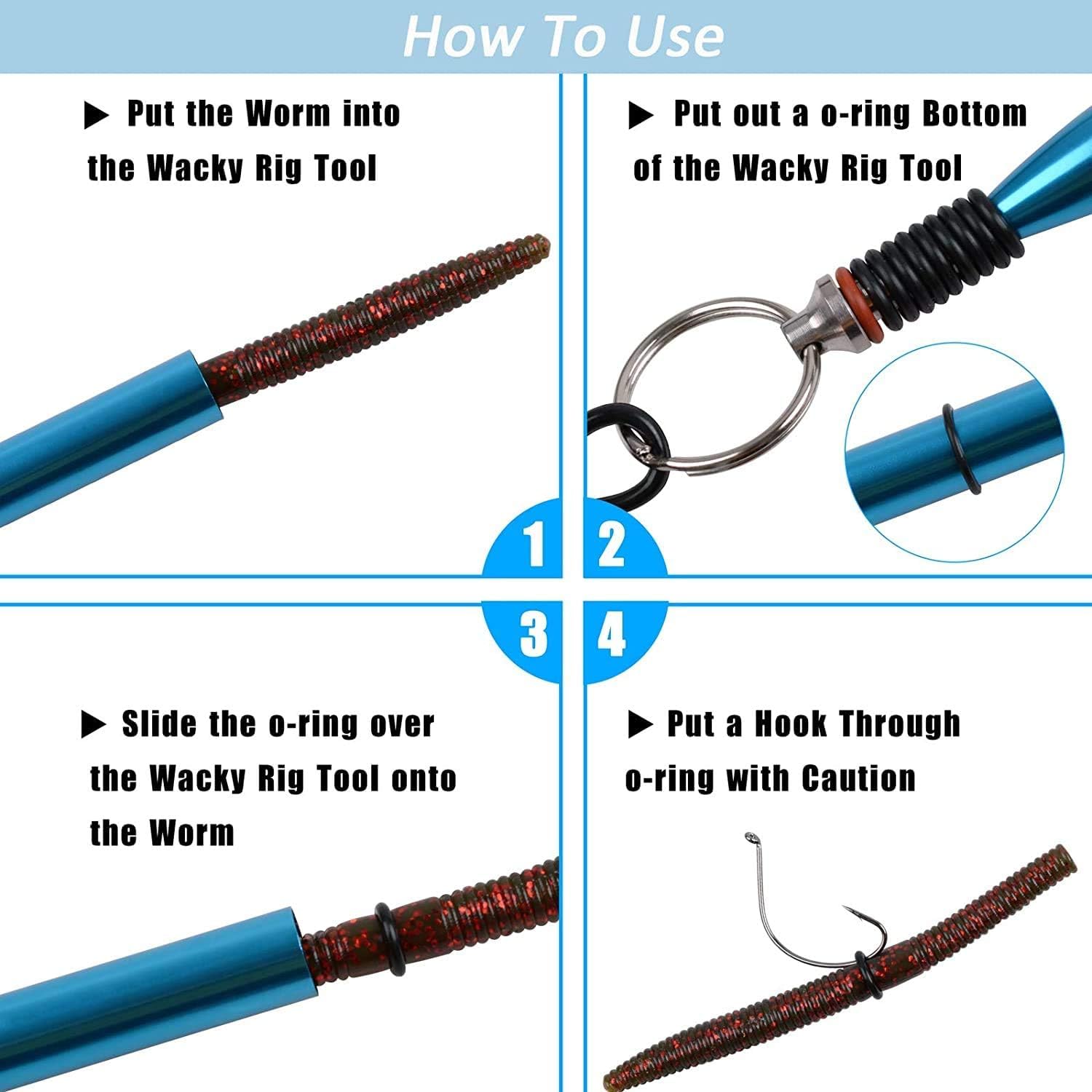ワーム ワッキーワームツール ワッキーOリング、ワッキーワームリグキット