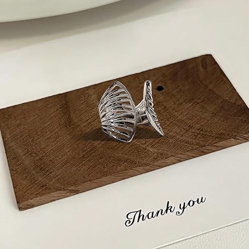 Miniatura 90 de 925 Sterling Silver Ring Minimalist Adjustable Rings Band Handmade Rings for Women Girls