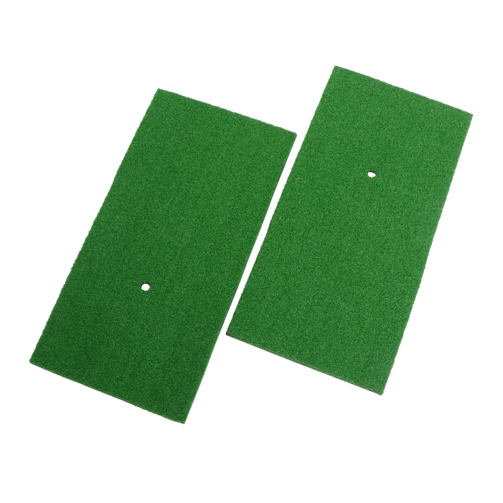 Milisten 2pcs Golf Practice Mats Realistic Hitting Mats Rubber Back Indoor Putting Green Easy to Store
