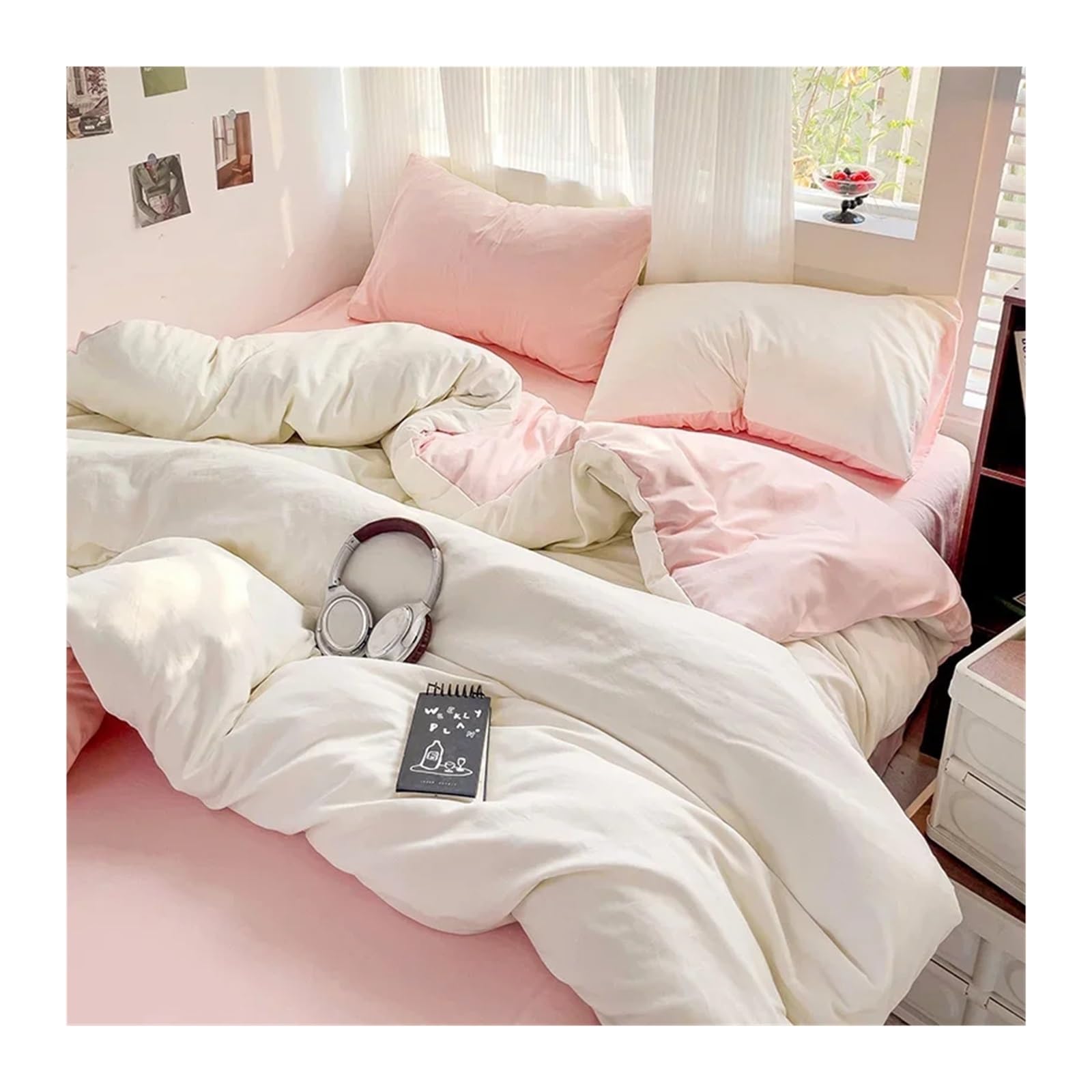 Taies d'oreiller et drap en coton pour lit King Size contre la transpiration nocturne