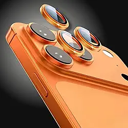 Película Câmera Protetor de Lente para iPhone 17 Pro / 17 Pro Max Vidro Temperado 9H Aro Simples Proteção Resistente a Arranhões e impactos premium (Laranja Cósmico)