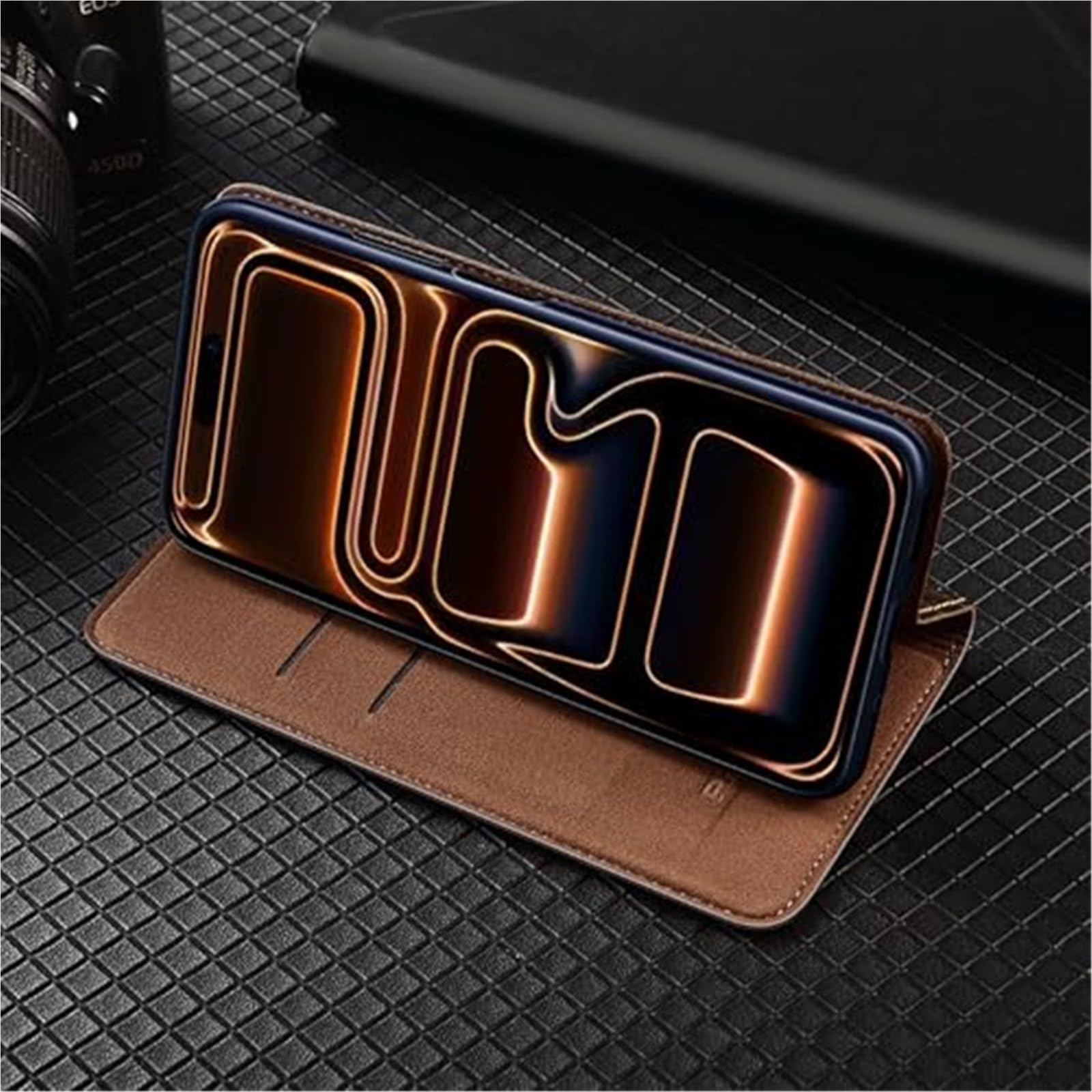 Etui do iPhone'a 17 Pro Max/17 Pro/17 Air/17, obudowa z prawdziwej skóry z wkładaniem karty, pokrowiec odporny na upadek (brązowy 1,17 Air)