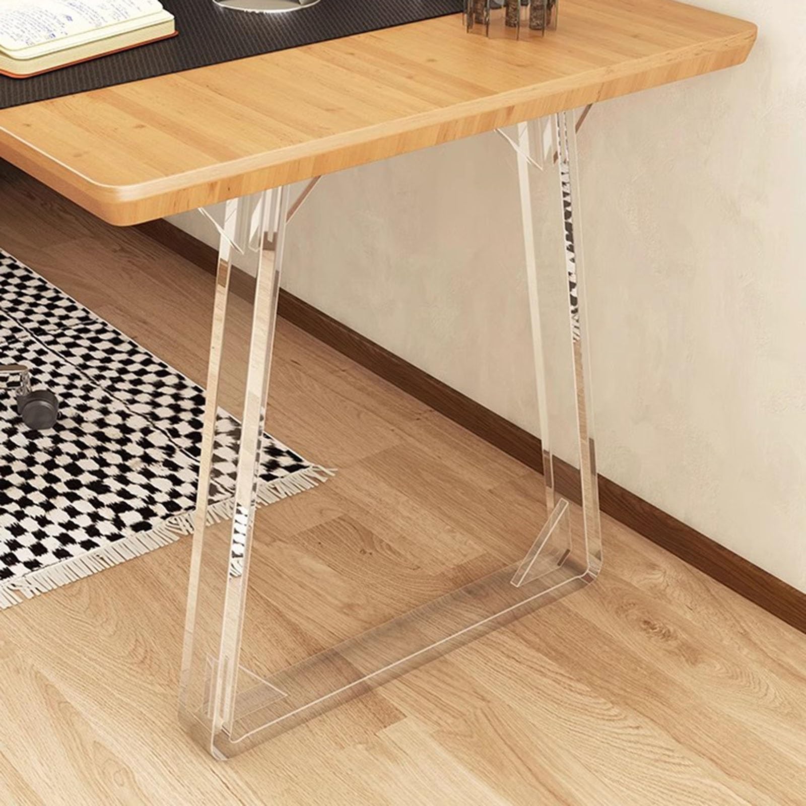 Pieds de meuble en acrylique transparent pour projets DIY de table