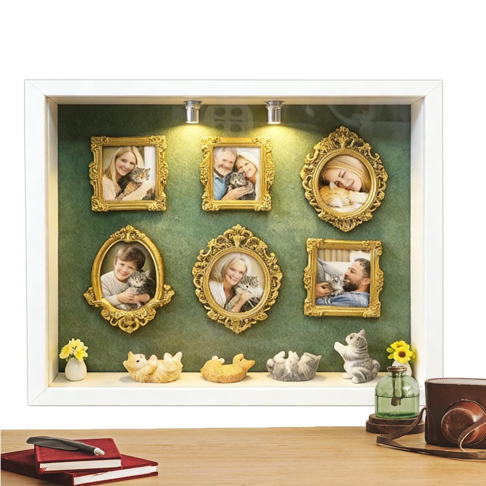 Mini cadres et album de rangement photos pour souvenirs à la maison et au bureau