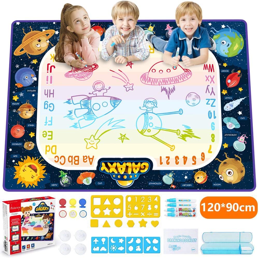 JOYSPACE Aqua Magic Doodle Mat for Toddlers X-Large 120x90cm Water Drawing Painting Mat for kids Educational Toys Learning Toys Gifts for 3 4 5 6 7 8 Year old Boys Girls