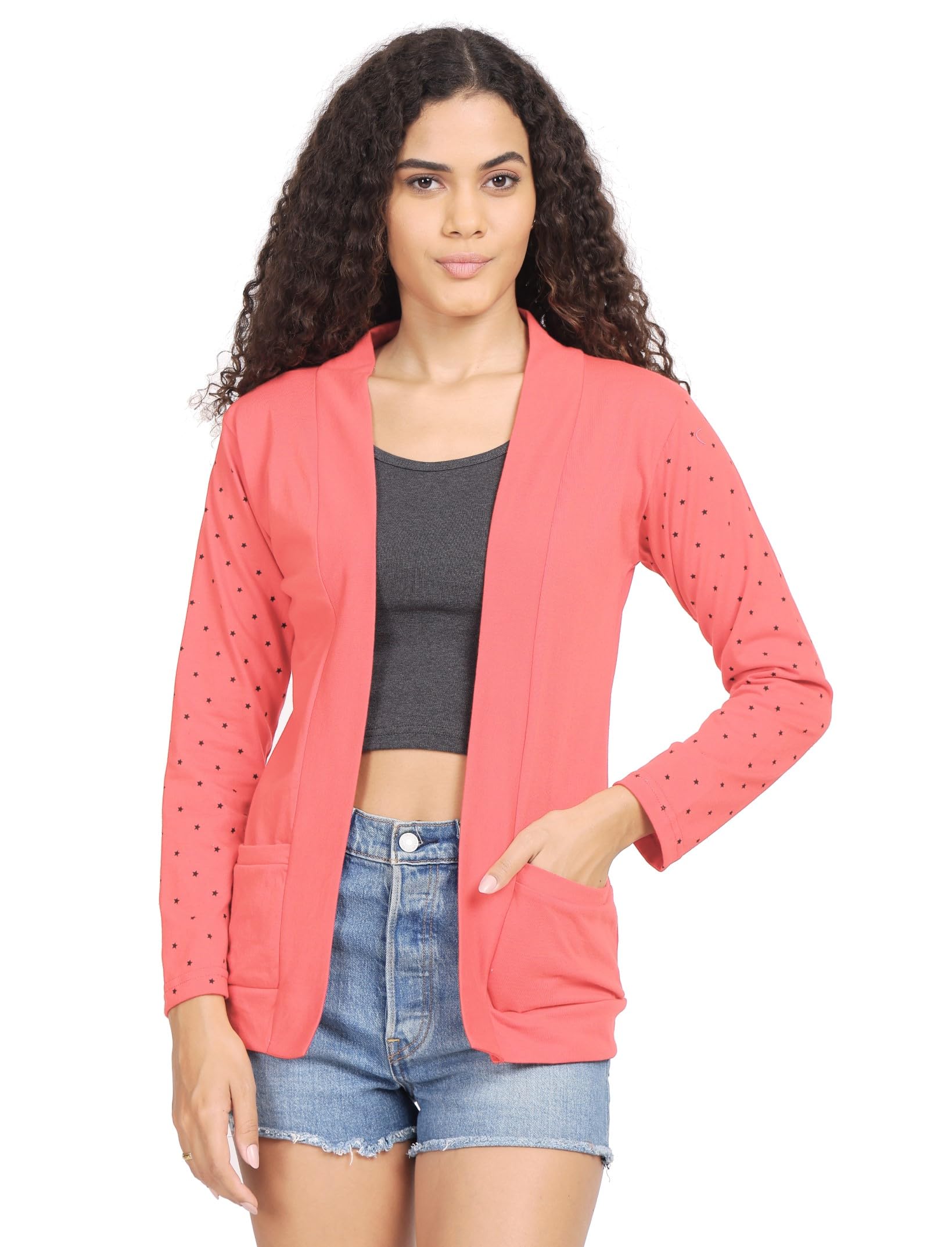 Women's Cotton Printed Pocket Shrug-picture-36