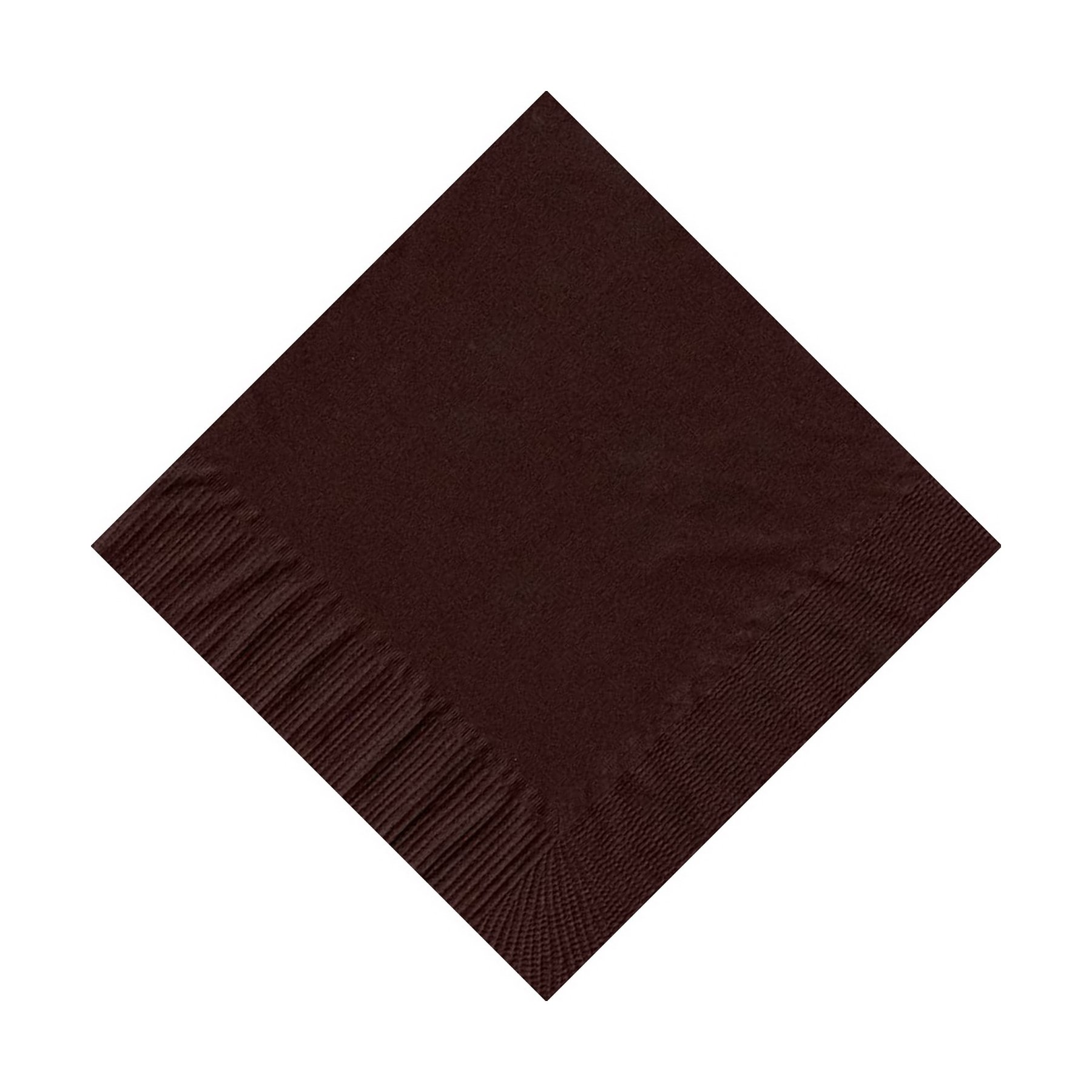50 Plain Solid Colors Beverage Cocktail Napkins Paper - Brown
