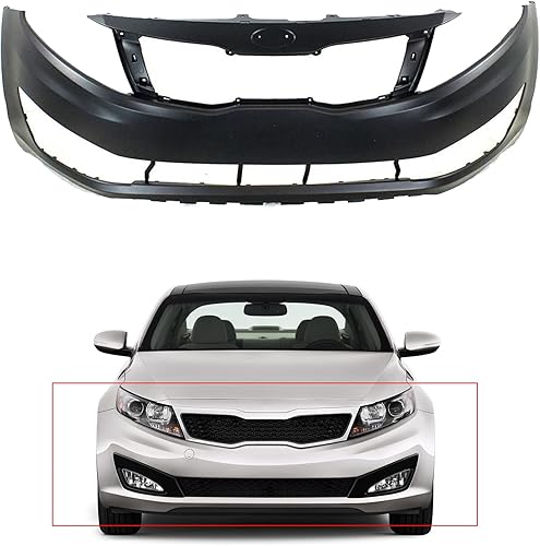 Miniatura 1 de munirater Cubierta de parachoques delantero de repuesto para Kia Optima EX LX 2012 2013 con agujero de gancho de remolque