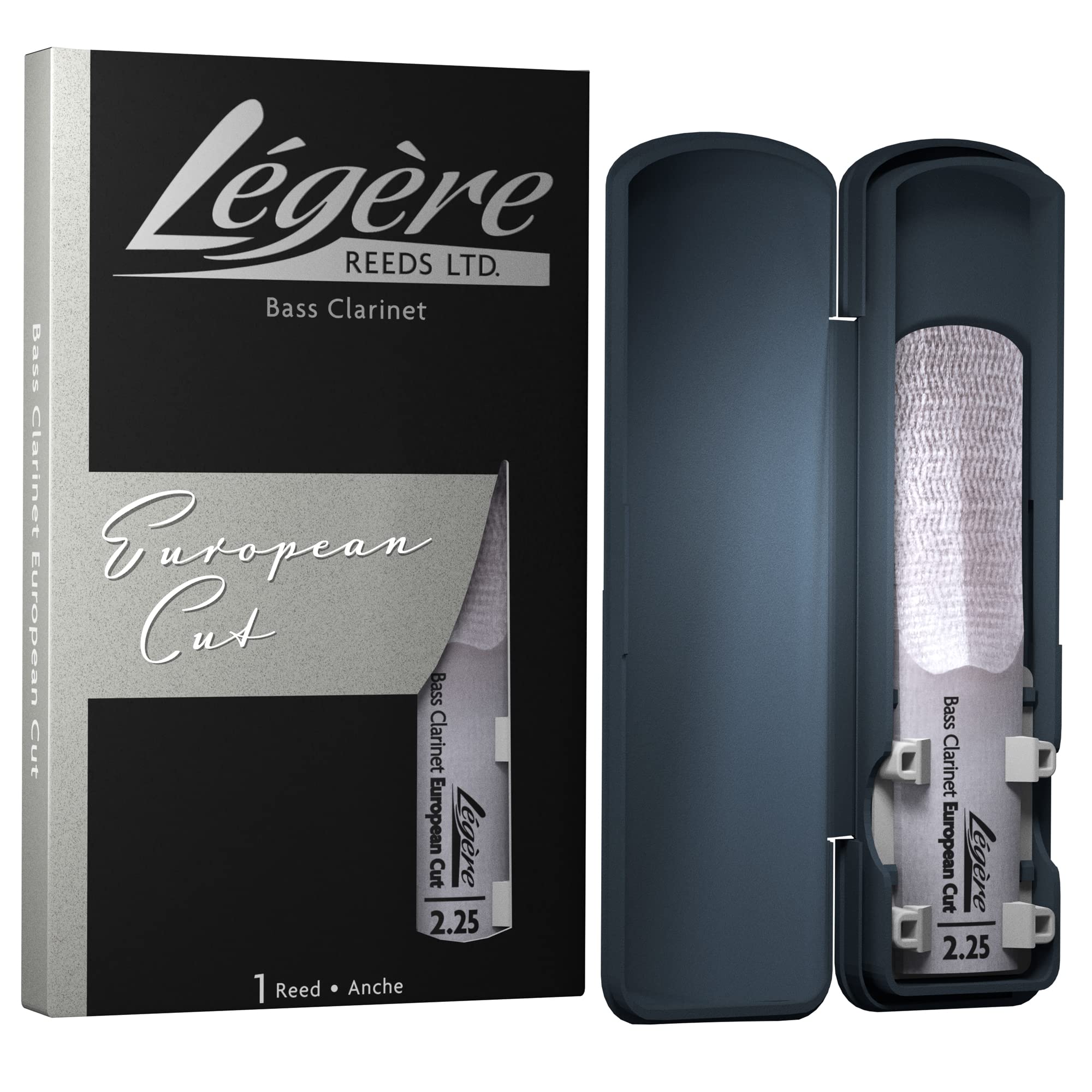 Légère Reeds - Bass Clarinet Reed, European Cut, Strength 2.25 (BCES2.25) - Premium Synthetic Woodwind Reed