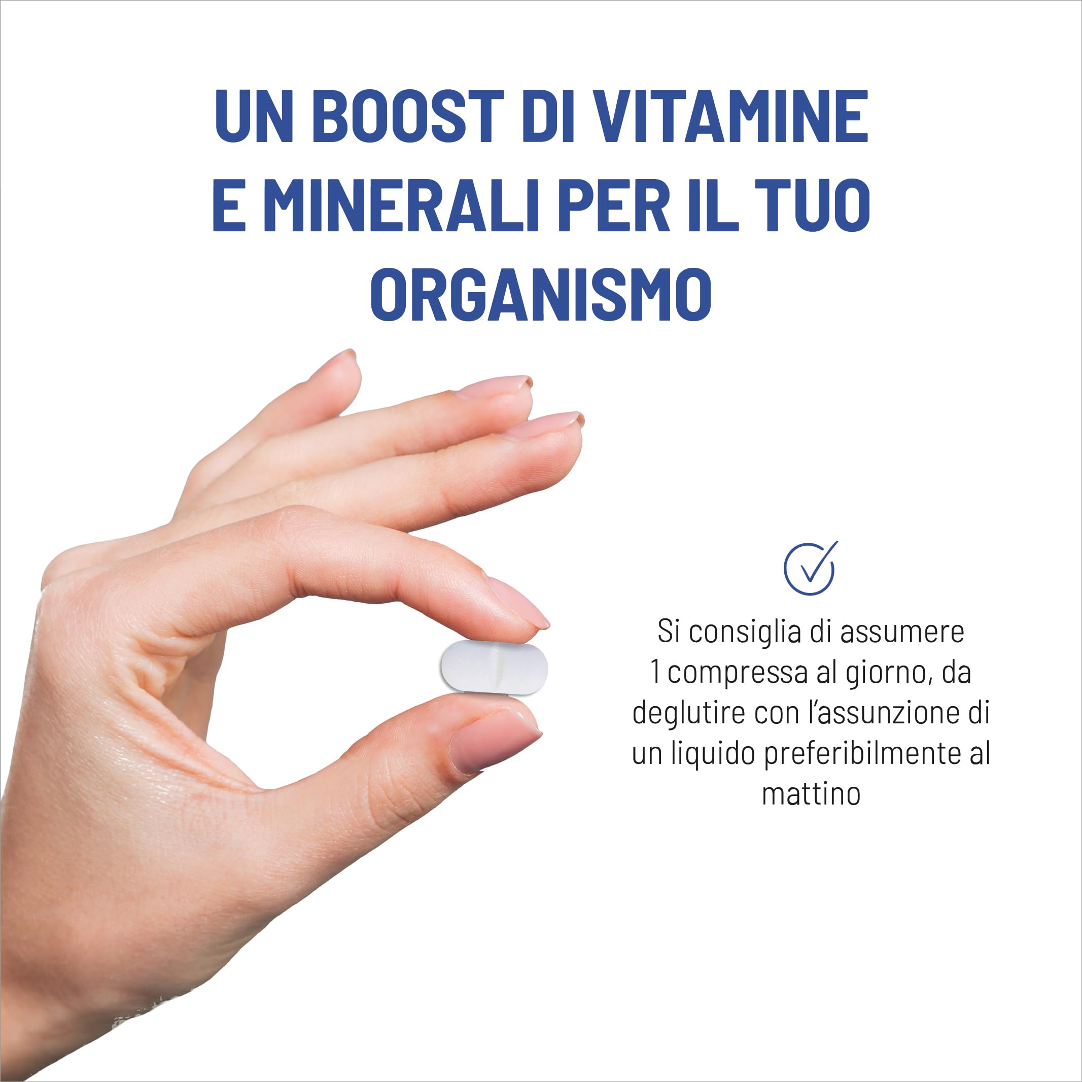 Equilibra Integratori Alimentari, Multivitamine e Minerali, a base di 12 Vitamine e 6 Minerali con Luteina, Indicato per Diete Povere di Minerali e Vitamine o Aumentato Fabbisogno, 60 Compresse