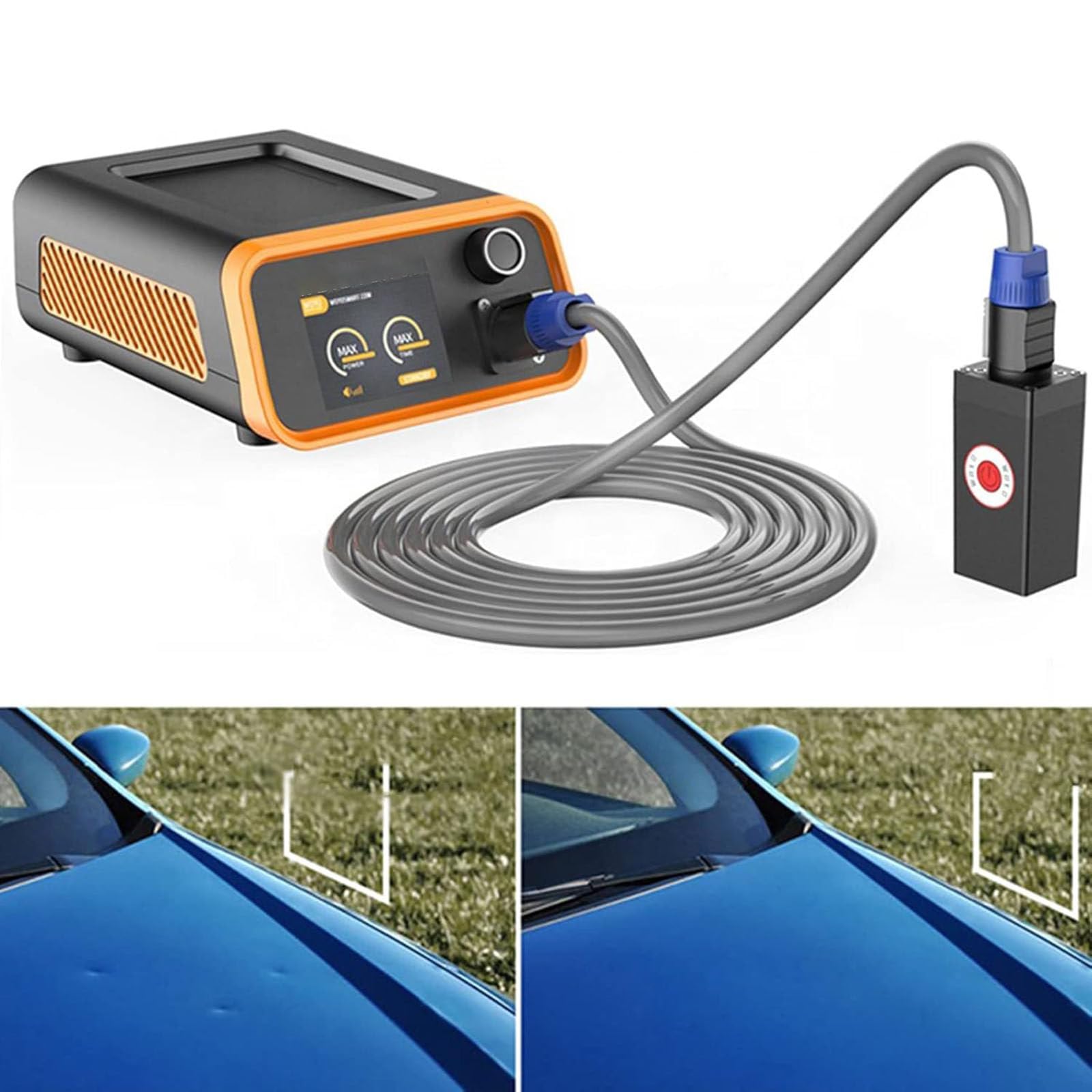 Nagrzewnica indukcyjna do naprawy wgnieceń samochodowych, przenośny hot box 800 W z ekranem cyfrowym, profesjonalne narzędzie PDR do odbudowy wgnieceń bez lakieru