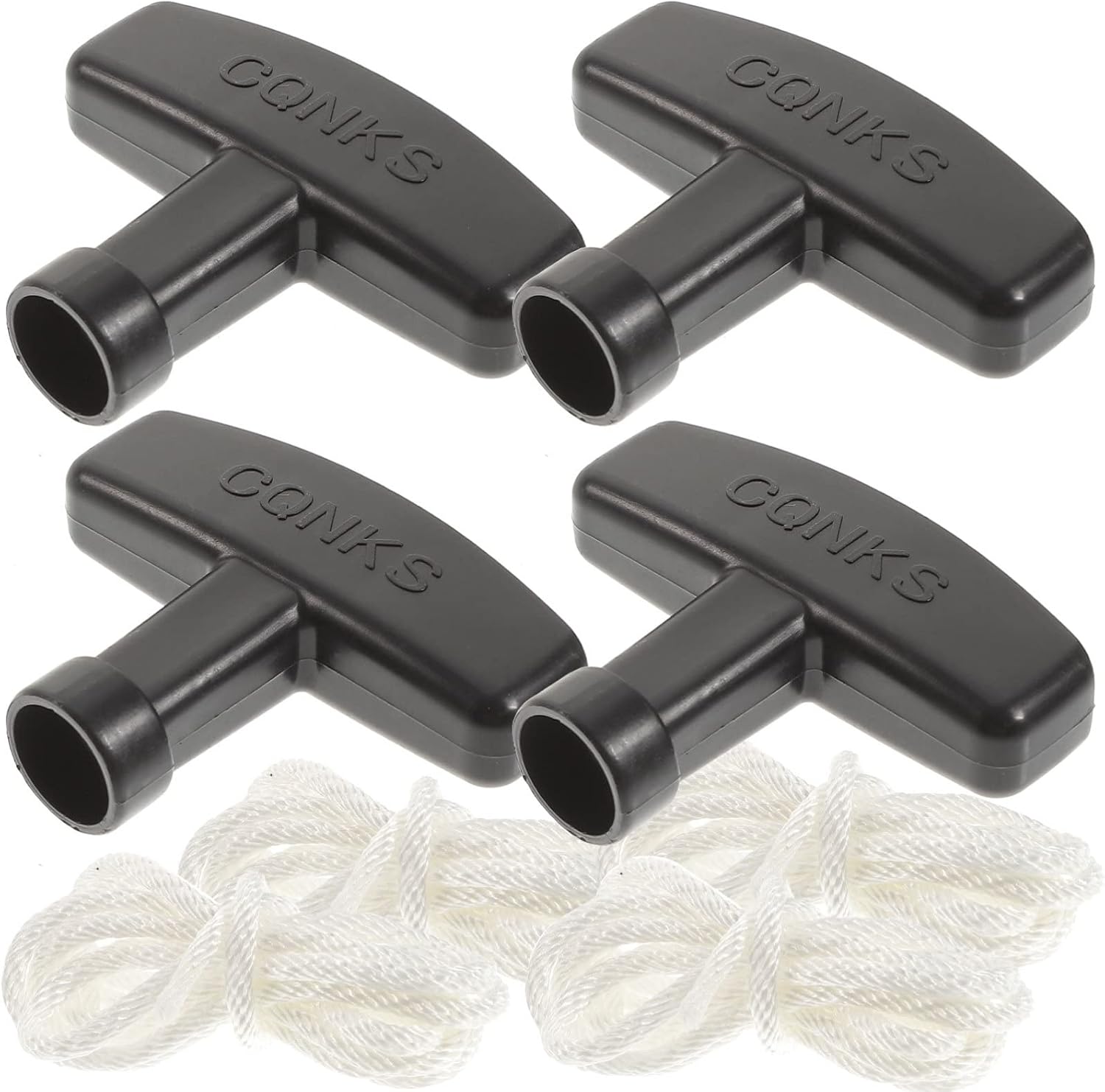 TEHAUX 4 Sets Starter Handle Lawn Mower Pull Cord Rope