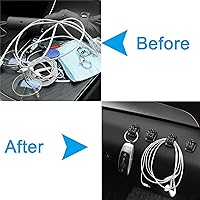 Vista 6 de WINKA Ganchos brillantes para automóvil, 4 piezas, accesorios de cristal, lindo gancho para salpicadero, llaves, lentes de sol, gancho