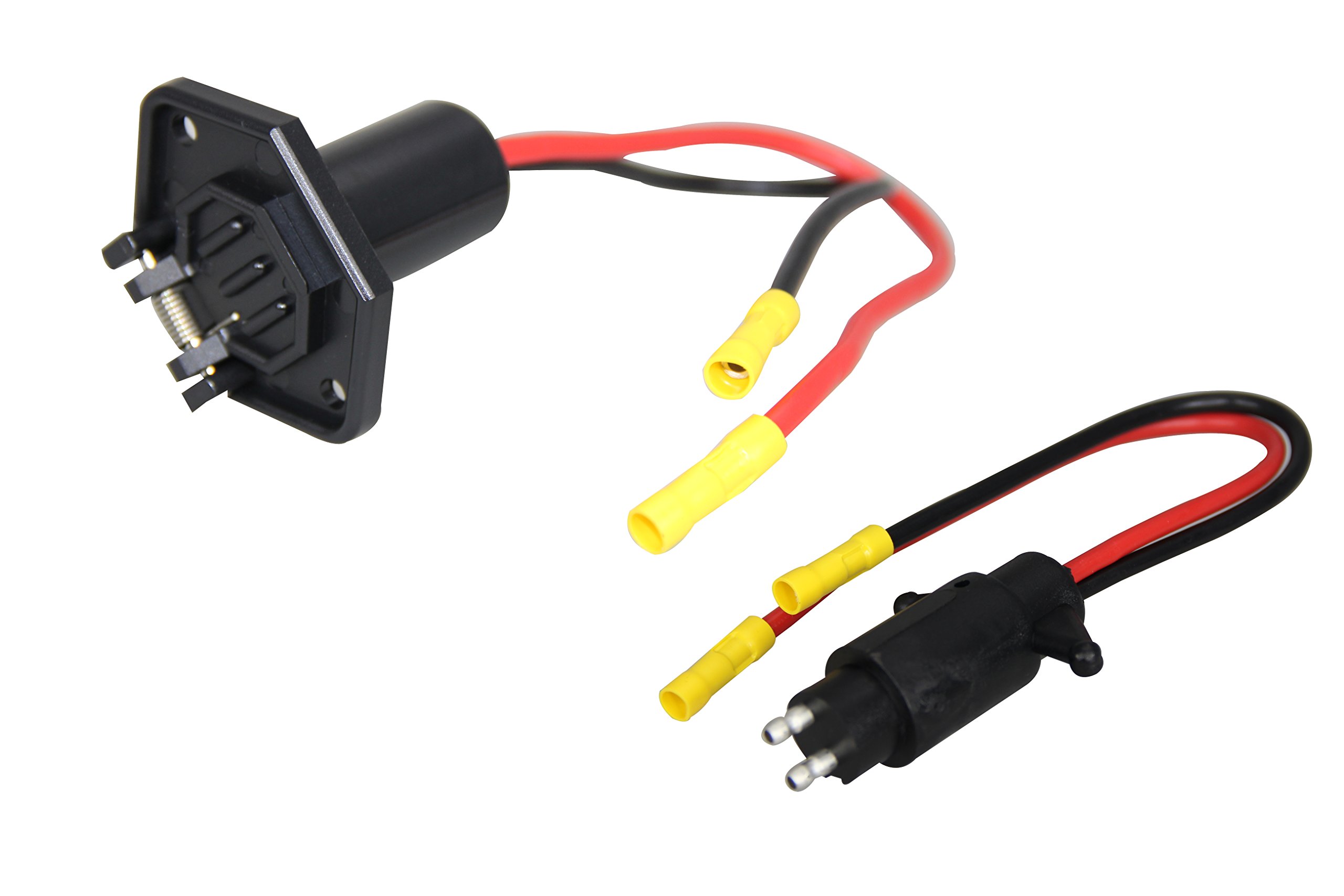 Pactrade MarineBoat Trolling Motor Plug & Socket Set 12V 2-Wire 10 Gauge