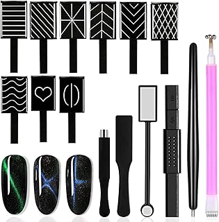 Juego de 15 herramientas de imán de uñas, dis...