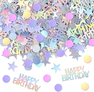 IANFAN Happy Birthday Confetti, 50 g Colourful Confetti Table Decoration Birthday Happy Birthday Confetti Birthday Glitter Birthday Decoration Table Birthdays Table Decoration
