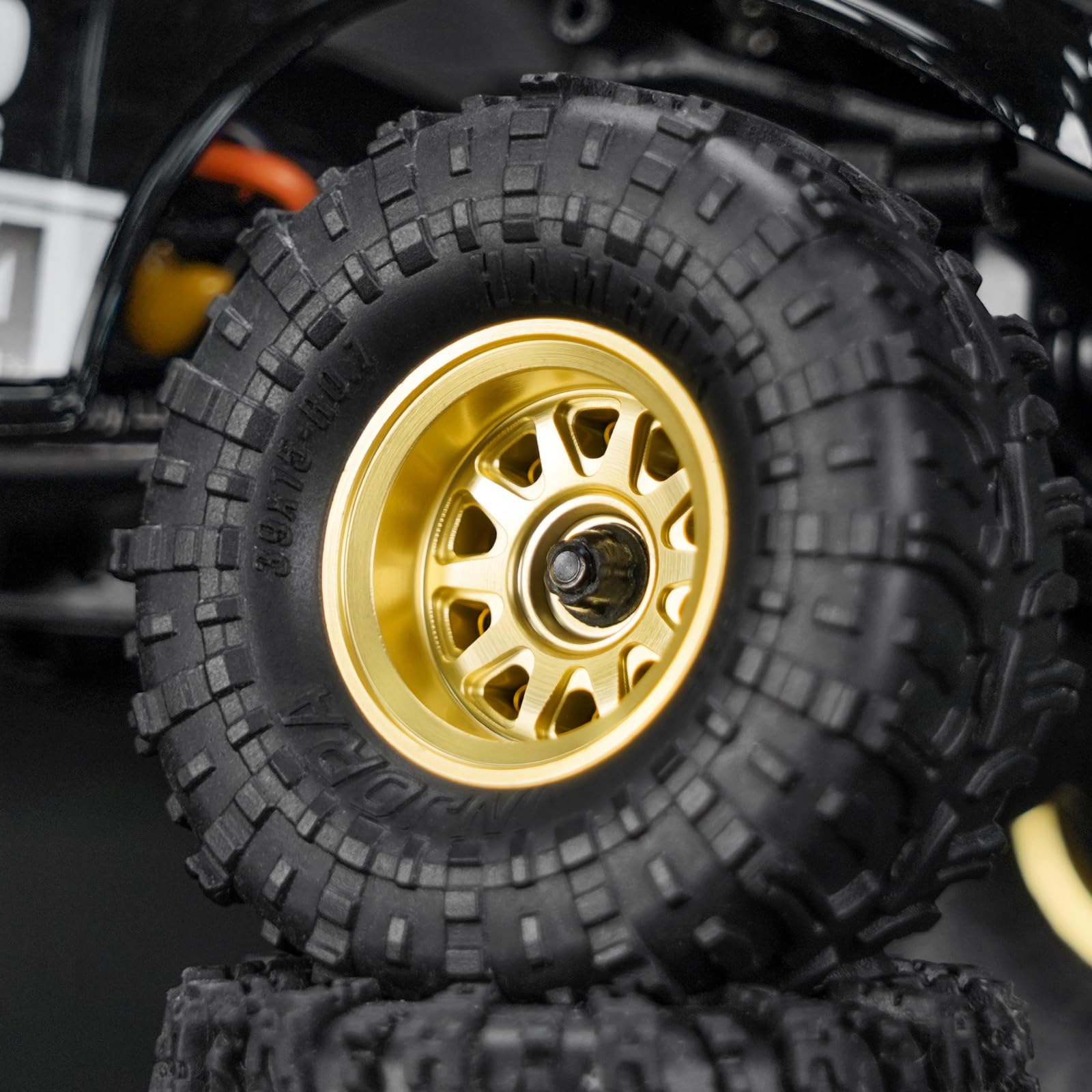 INJORA RC D19 - Ruedas Beadlock de latón de 0.7 pulgadas para 1/30 Axial SCX30 (W7007)