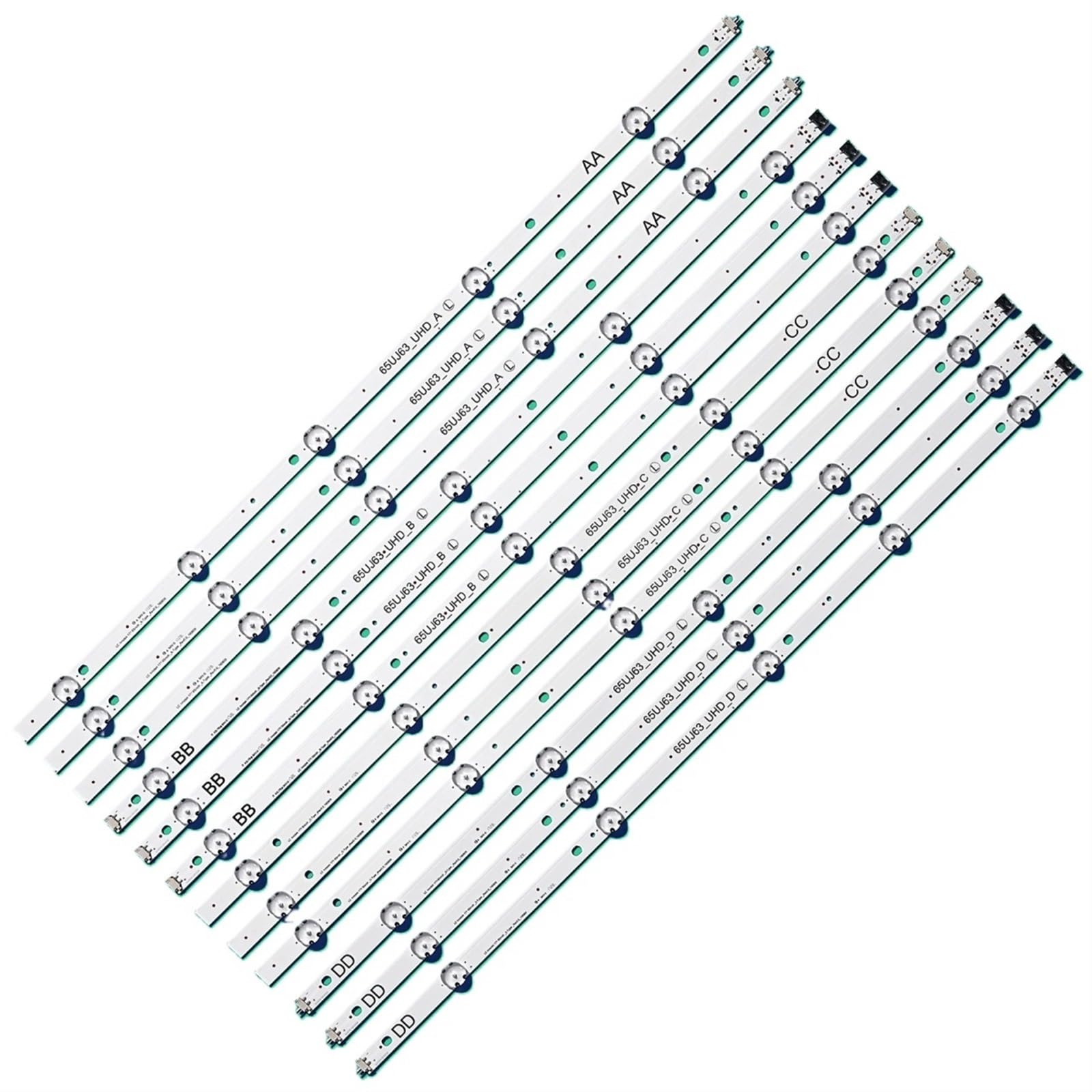 12 Teile/satz led-hintergrundbeleuchtung streifen Fit for LG 65UJ6300 65UJ630V 65UJ634V 65UJ5500 65UK6100 Innotek 17Y 65inch_A SSC 65UJ63_UHD_A BCD