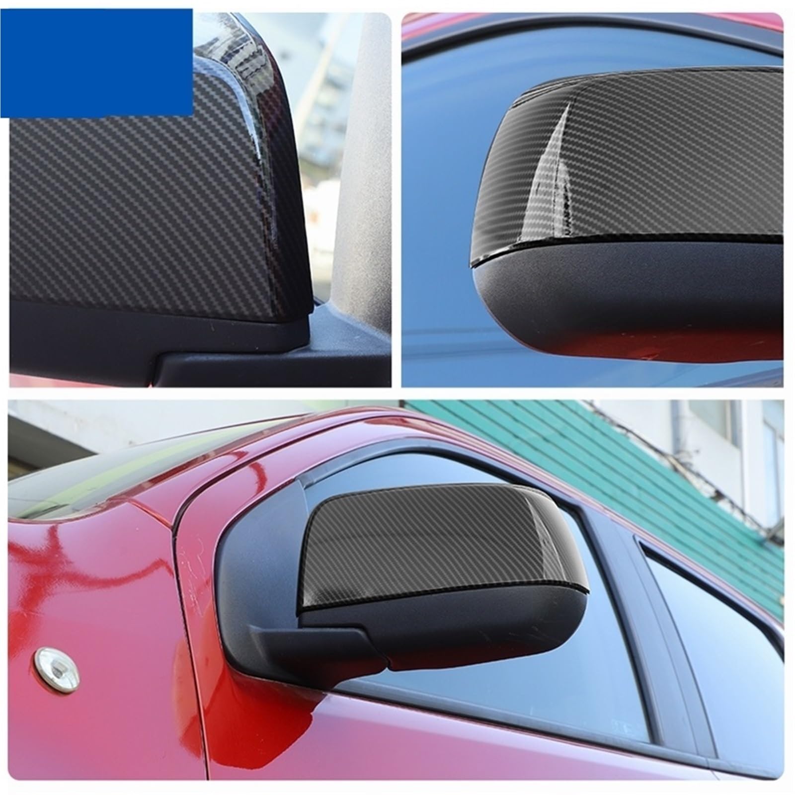 Rückspiegel Abdeckung Für Chevrolet Für Colorado Für Canyon | 2014-2022 Carbon Grain Auto Rückspiegel Dekoration Shell Cover(Chrome)