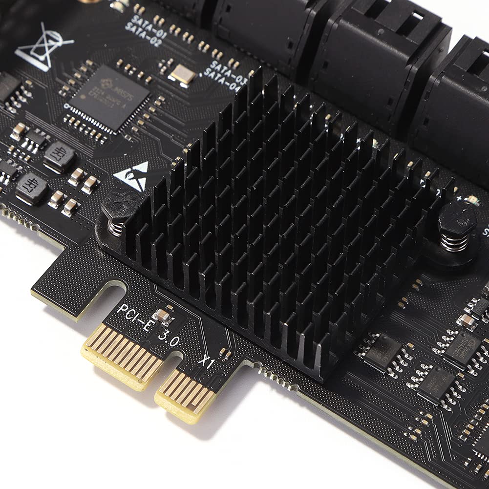 Carte contrôleur PCI-E PCI Express vers SATA 3.0, carte d'extension PCIE 20 ports, adaptateur Riser PCIe SATA 3.0 6 Gbps pour PC de bureau, support SSD et HD