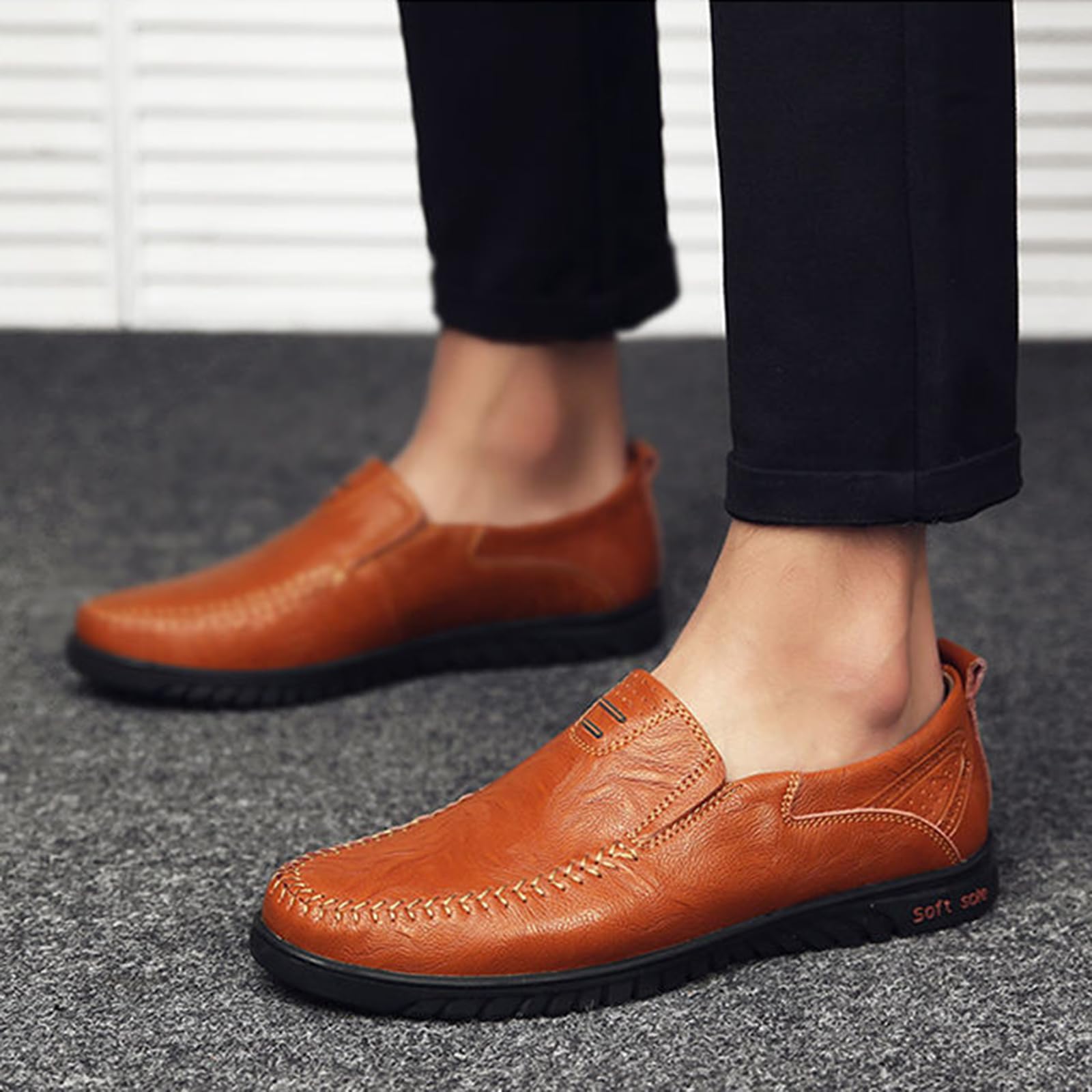 Chaussure Casual Homme Classiques Business,Chaussures Homme Ville Confortable,Chaussures en Cuir pour Homme,Confort Longue DuréE,Convient Aux Occasions Formelles