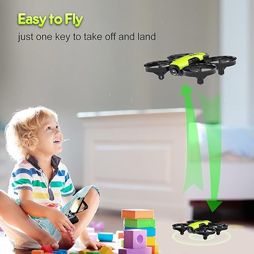 Miniatura 7 de Loolinn  Drones para niños con cámara - Mini Drone con cámara ajustable de 90, guardias de seguridad, fotos y videos, incluye tres baterías (idea de
