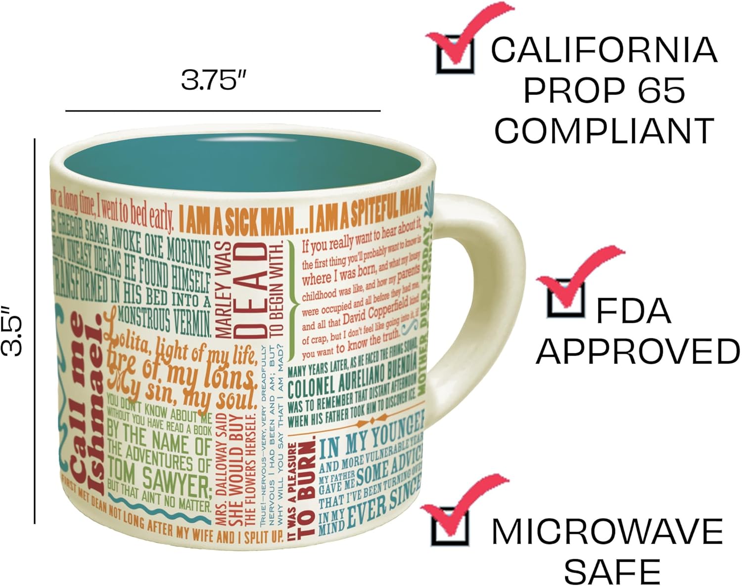 The Unemployed Philosophers Guild First Lines of Literature Coffee Mug - Famous Openings from Books, Novellas, and Short-Stories, Comes in a Box, 14oz - Image 5