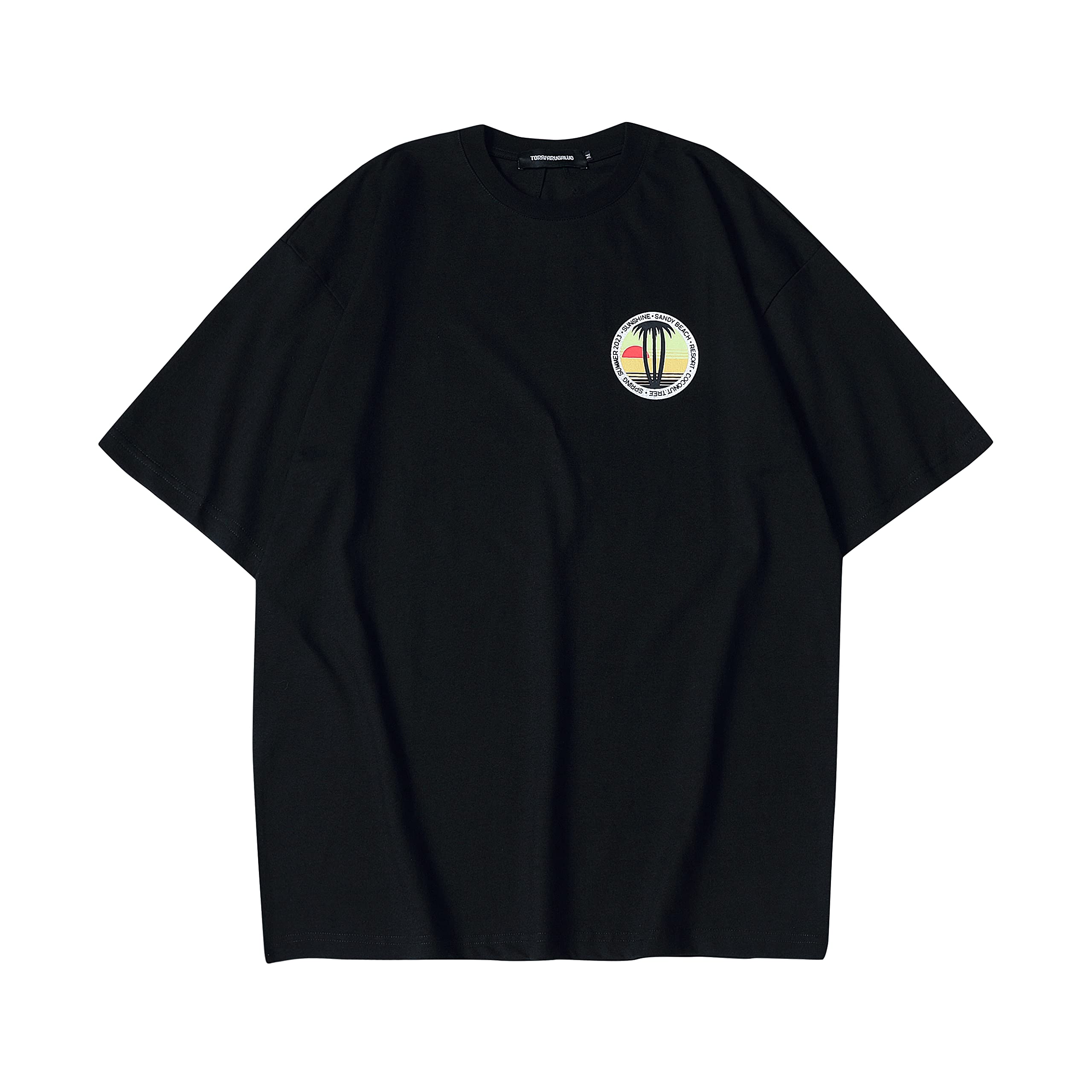Mens Oversized T Shirts Tees Summer Unisex Yacht Club Print Crew Neck Cotton Tops Casual Streetwear Shirt