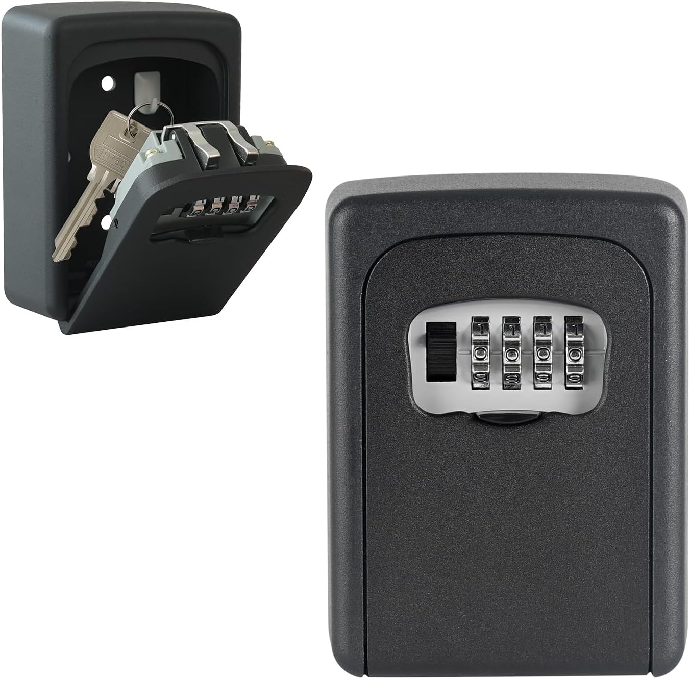 CARL Office Equipment CKB-S02-K Key Box, Key Storage Box, Key Security, 4-Digit Combination Lock, Wall-Mounted Type, Black, Japanese Manufacturer