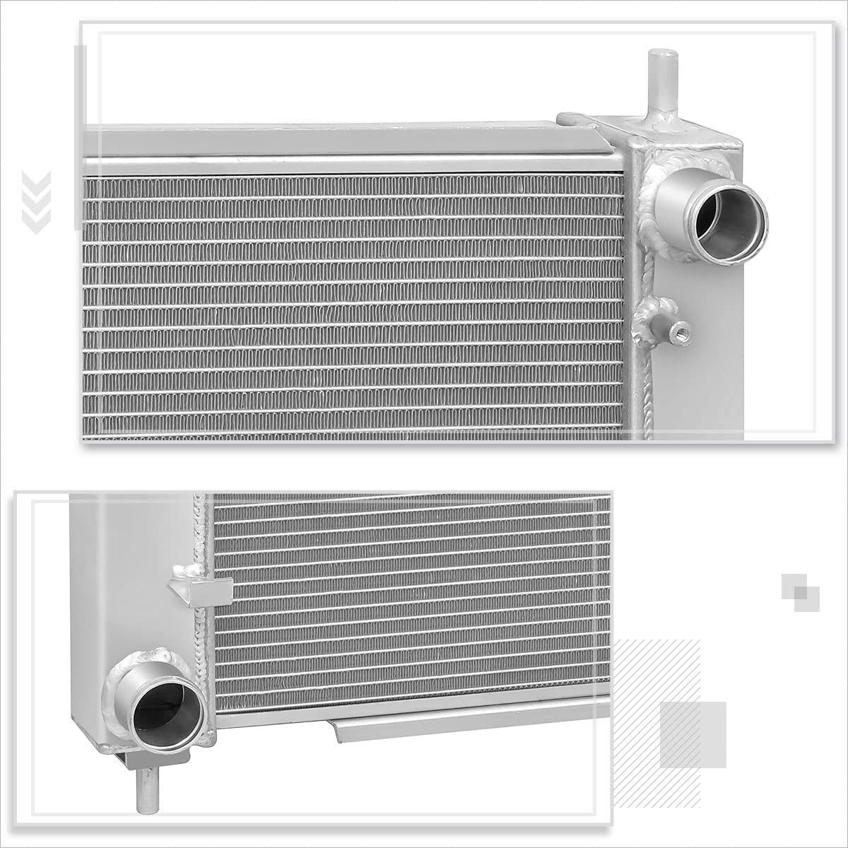 Radiator Compatible with 1994-1995 Ford Mustang GT V6 / SVT Cobra (1995 GTS included) MT, 3-Row Full Aluminum Cooling Radiator