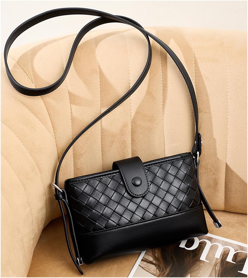 Woven Crossbody Bags for Women Small Purse Mini Shoulder Bag Handbags Clutch Purses with Adjustable Strap - Image 2