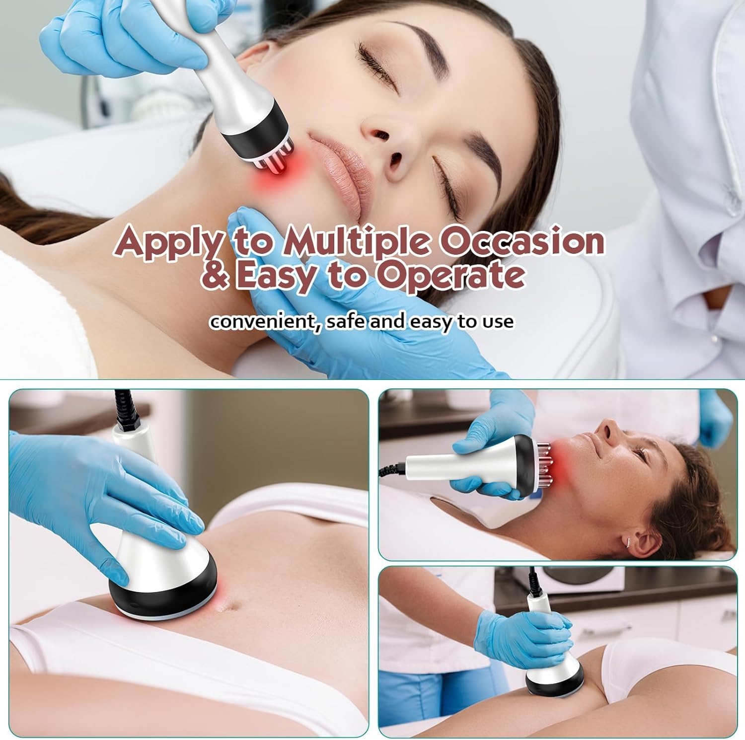 Cozion Radiofrecuencia Facial y Corporal 3 en 1 Cavitacion y Radiofrecuencia Corporal 40K Masajeador Celulitis de Belleza Radiofrecuencia Facial Profesional