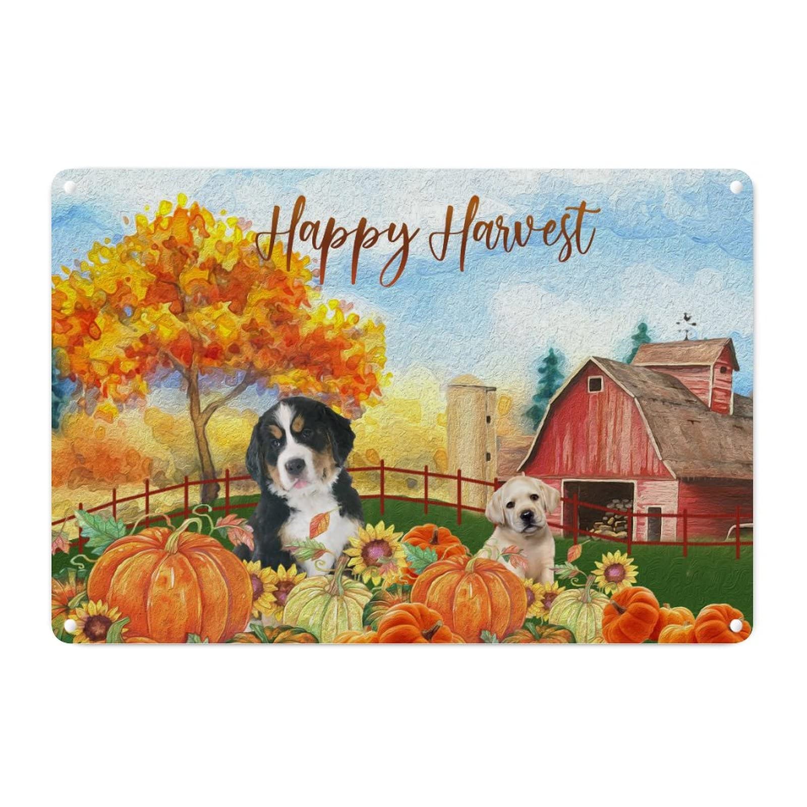 Cadeau d'automne pour pendaison de crémaillère plaque métallique Thanksgiving