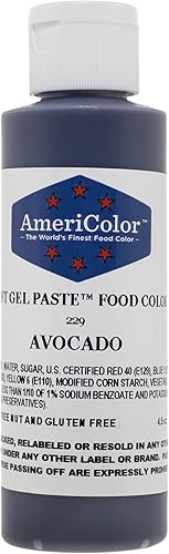 Americolor Pasta de gel suave para colorear alimentos 4.5 onzas - Aguacate