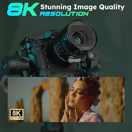 Miniatura 6 de SIRUI Venus 1.378 in T2.9 1.6X lente anamórfica de marco completo Lente de cine para cámara de montaje E, destello azul