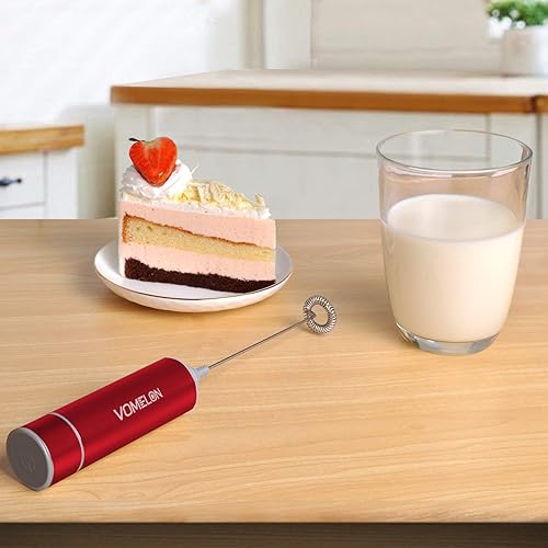 Miniatura 6 de Espumador de leche de mano, funciona con pilas, mezclador de bebidas con 2 batidores eléctricos de acero inoxidable para café, latte, capuchino,