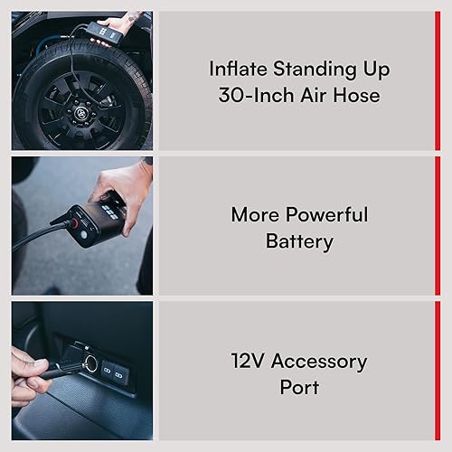 Miniatura 6 de Viair Every Vehicle Carry EVC31 PRO - Compresor de aire recargable, portátil, doble fuente de alimentación, indicador LED con preestablecido -