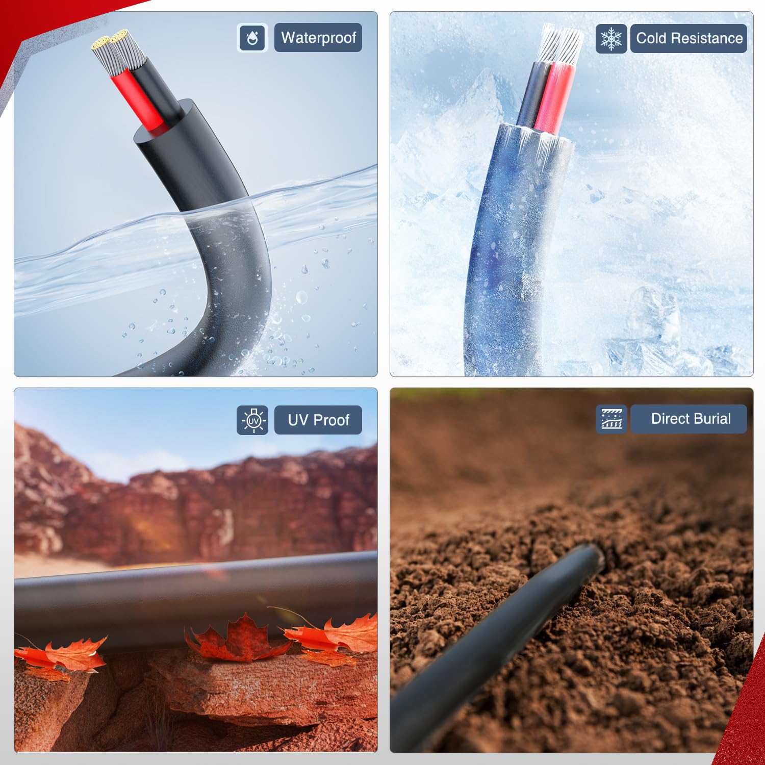 Nilight Cable de cobre sin oxígeno de 100 pies, 18 AWG, cable eléctrico trenzado de PVC, 2 conductores paralelos de 300 V CC, cables de extensión flexibles para tiras LED de iluminación