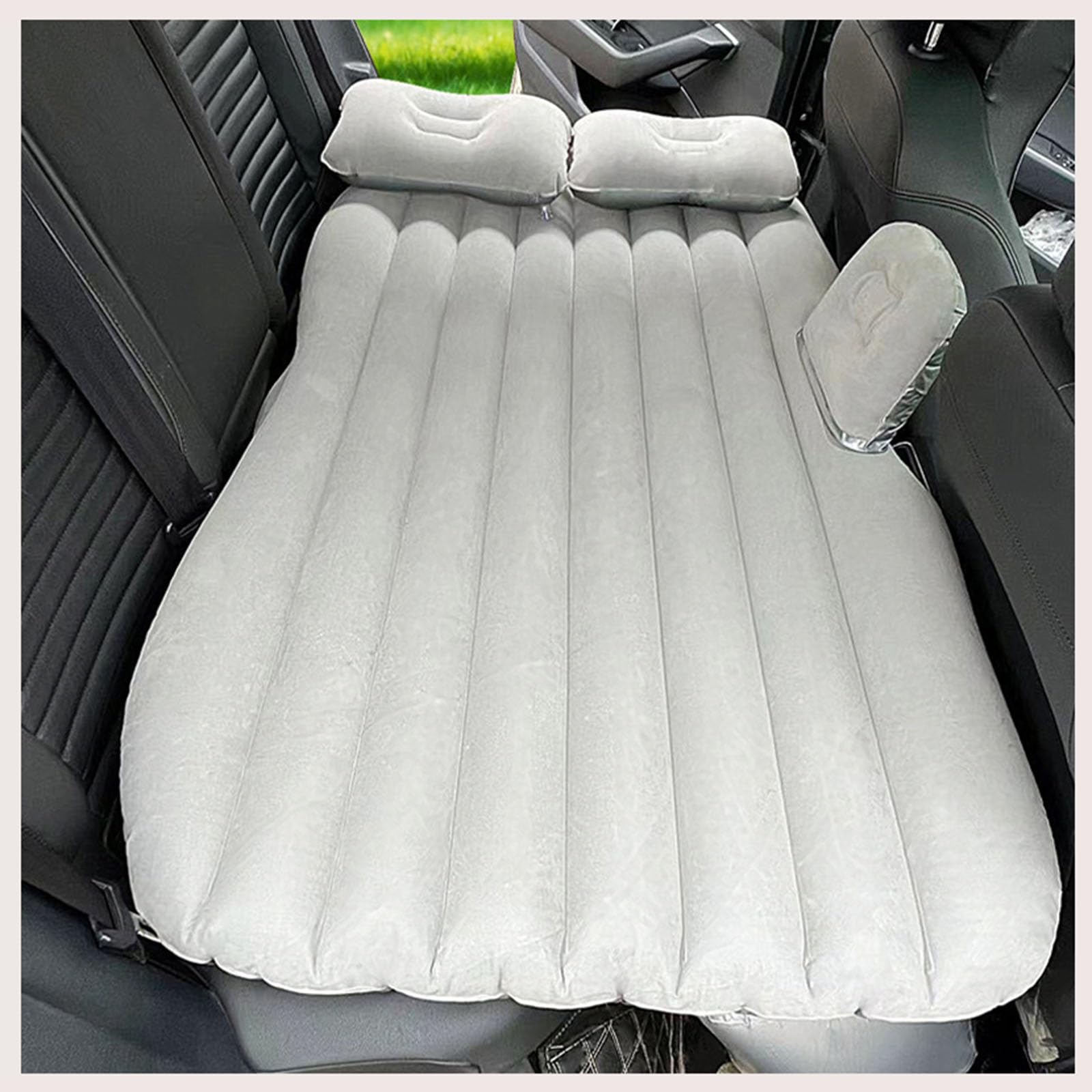 ADUYHCZ Car Air Mattress, for Hyundai Kona SX2 EV Electric 2024 2025 Inflatable Car Bed for Back Seat, Travel Mattress for Road Trip, SUV Camping Bed, Sleep Pad,Grey
