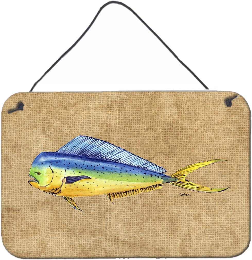 Caroline's TreasuresDolphin Mahi Mahi Aluminum Metal Wall or Door Hanging Prints, 8 x 12