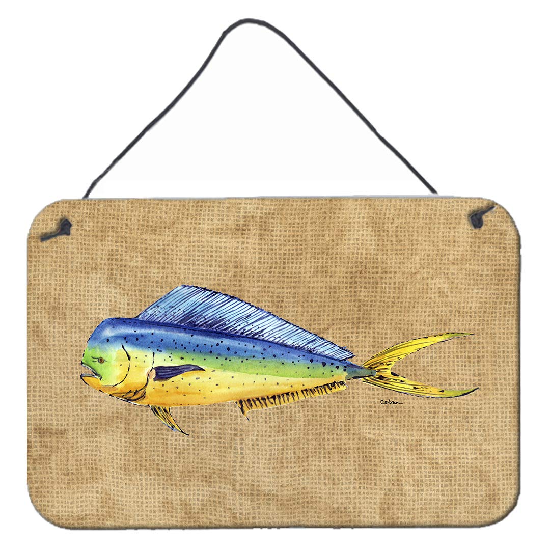 Caroline's TreasuresDolphin Mahi Mahi Aluminum Metal Wall or Door Hanging Prints, 8 x 12